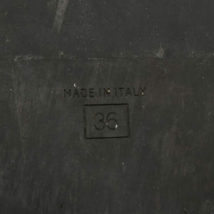 Pre Owned Fendi Size 36 Brown FF Velvet Monogram Flat Slides 