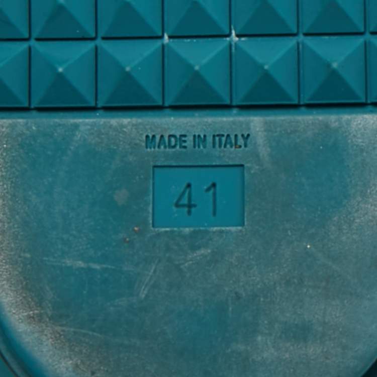 مملوكة مسبقًا Fendi Flowerland Size 41 Black/White Leather Criss Cross Slide Sandals