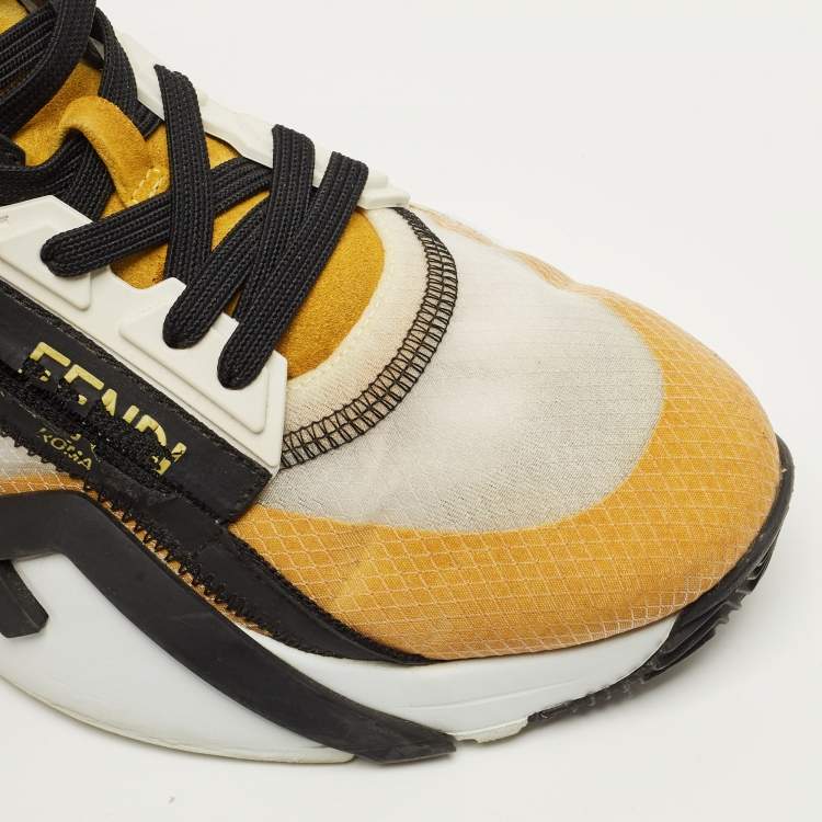 مملوكة مسبقًا Fendi Technical Flow Size 38 Multicolor Net and Suede Low Top Sneakers