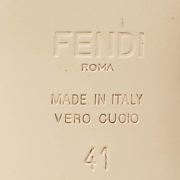 Pre Owned Fendi Colibri Size 41 Multicolor Canvas and Net Pumps