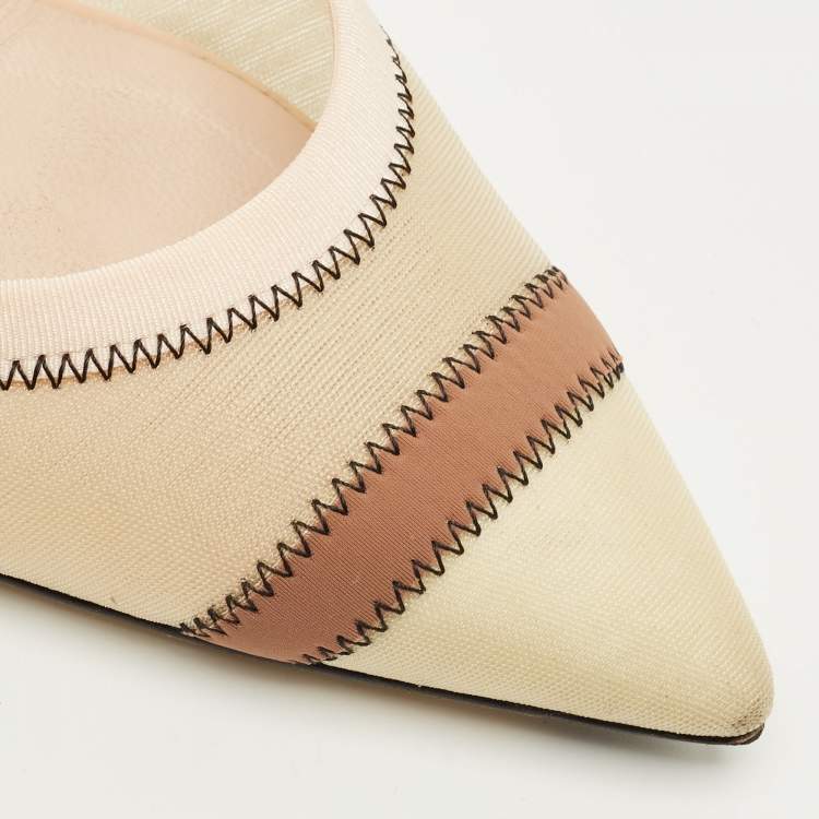 Pre Owned Fendi Colibri Size 41 Multicolor Canvas and Net Pumps