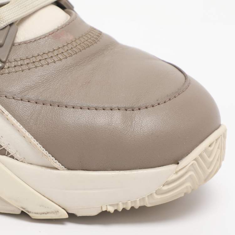 مملوكة مسبقًا Fendi Flow Size 37 Multicolor Canvas and Leather Low Top Sneakers