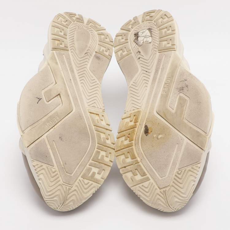 مملوكة مسبقًا Fendi Flow Size 37 Multicolor Canvas and Leather Low Top Sneakers