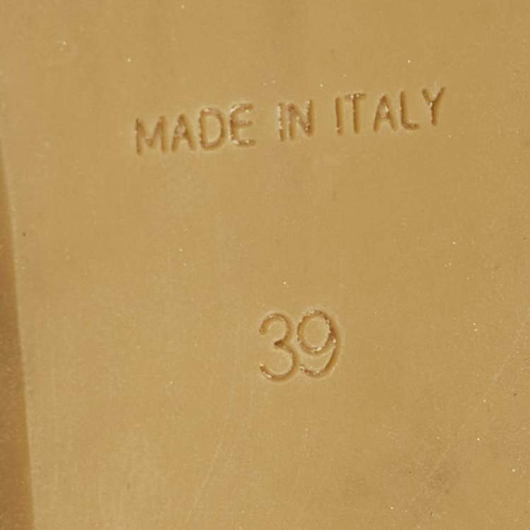 Pre Owned Fendi Elodie Size 39 Multicolor Patent Leather and Python Embossed Leather Wedge Sandals