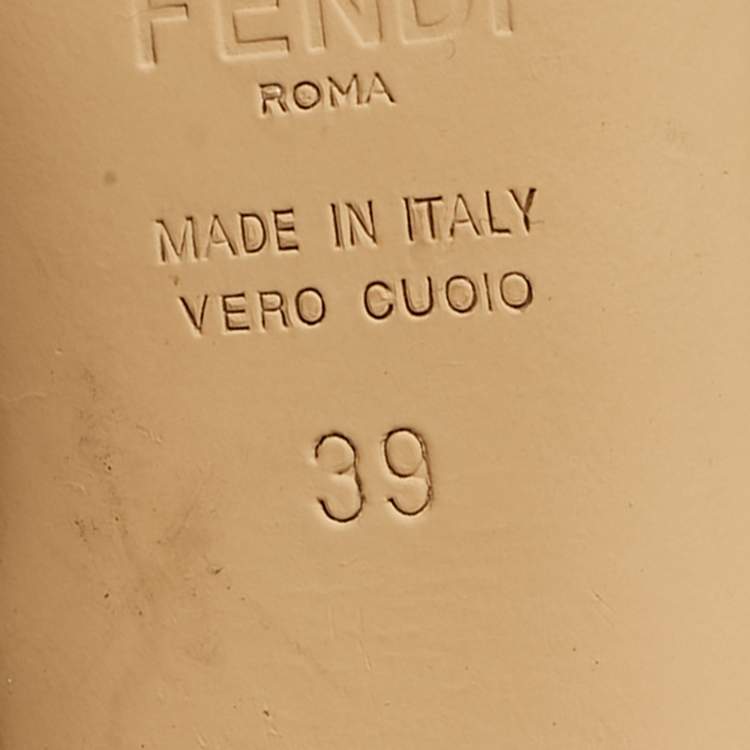 Pre Owned Fendi Promenade Size 39 Black Lace and Mesh Pumps