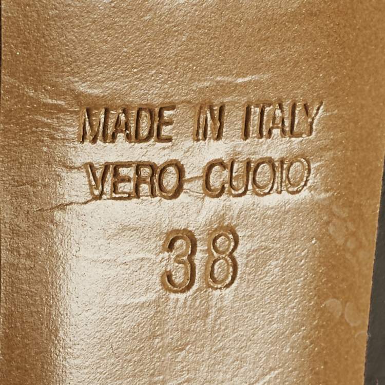 Pre Owned Fendi Fendista Size 38 Grey/Pink Stingray Leather Peep Toe Pumps