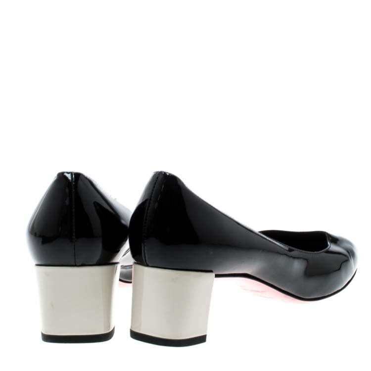 Pre Owned Fendi Black Patent Leather Eloise Round Toe Pumps Size 36