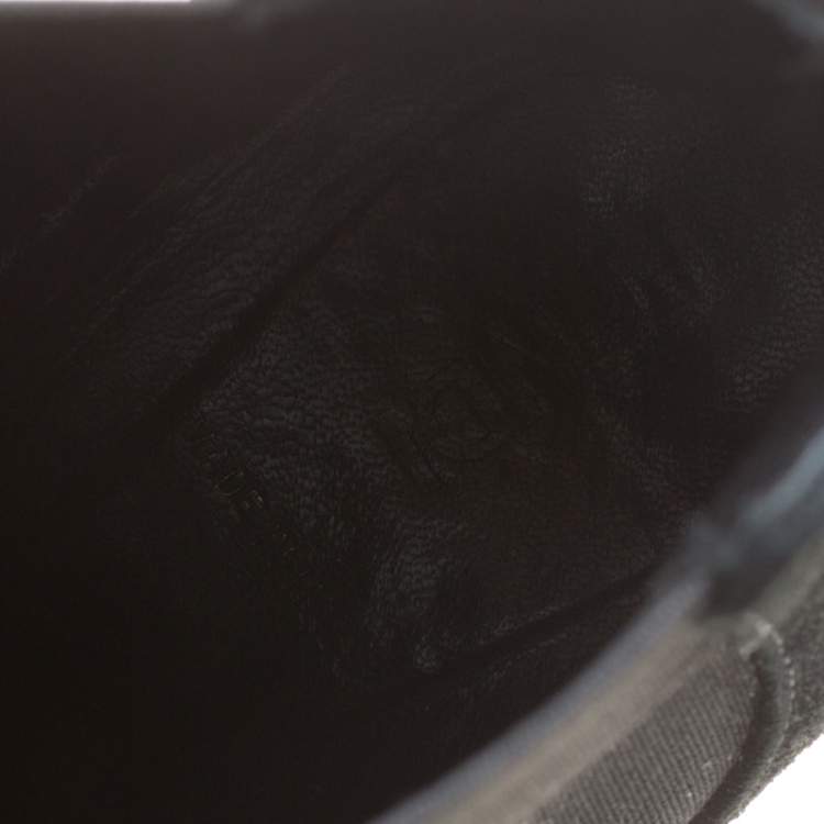 مملوكة مسبقًا Fendi Black Suede Wedge Heel Ankle Boots Size 40