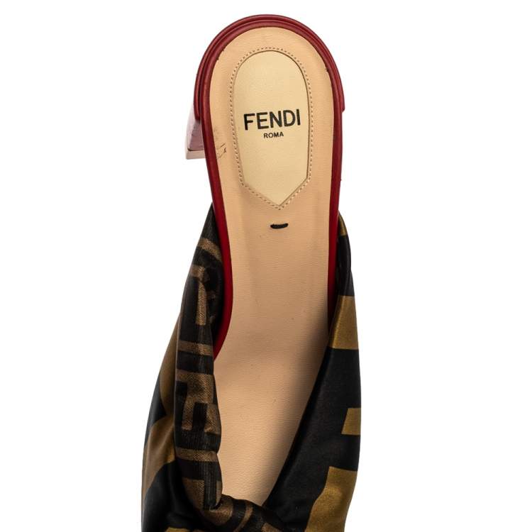 fendi logo twist mules