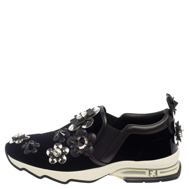 Fendi deals velvet sneakers