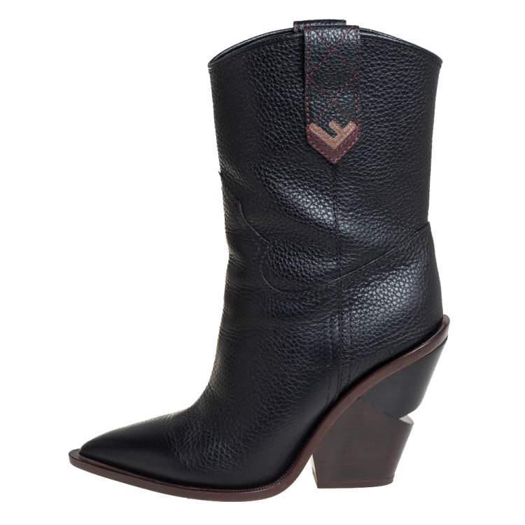 Fendi pointed 2025 toe cowboy booties