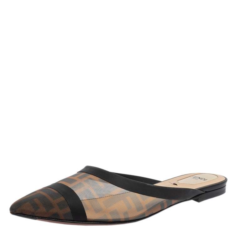 fendi colibri mesh flats