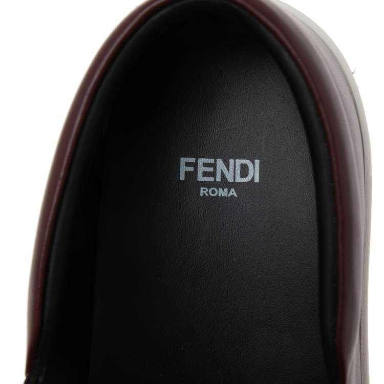 Pre Owned Fendi Multicolor Leather Monster Slip On Sneakers Size 37