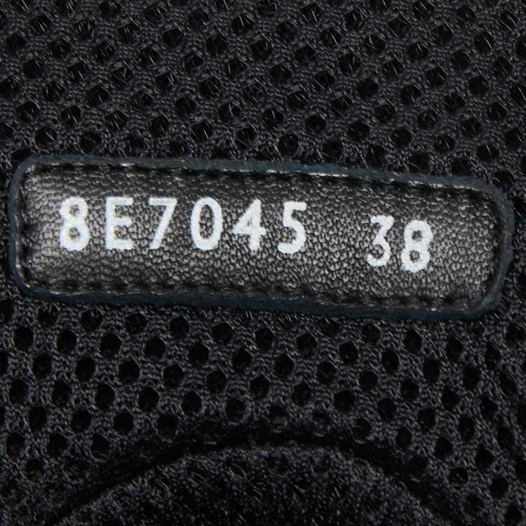 Pre Owned Fendi Black Leather FF Motif High Top Sneaker Size 38