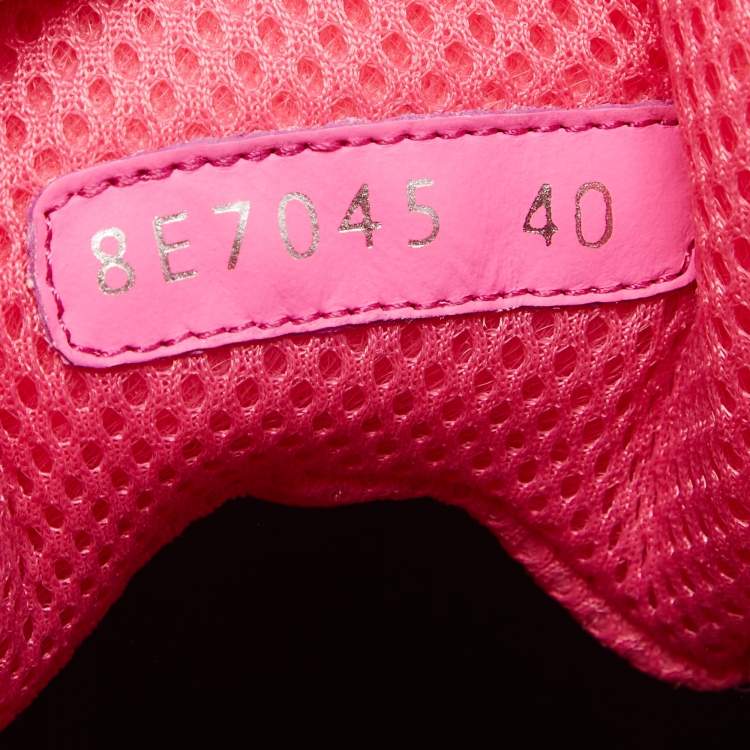 Pre Owned Fendi Pink Neoprene FF High Top Sneakers  Size 40