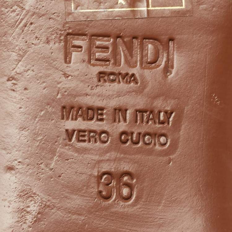 مملوكة مسبقًا Fendi Tri-Color Zucca Mesh and Leather Slingback Ballet Flats Size 36