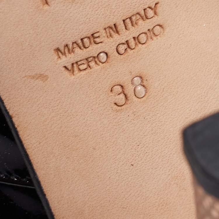 Pre Owned Fendi Tri Color Lizard Embossed And Patent Leather Fendista Peep Toe Platform Pumps Size 38