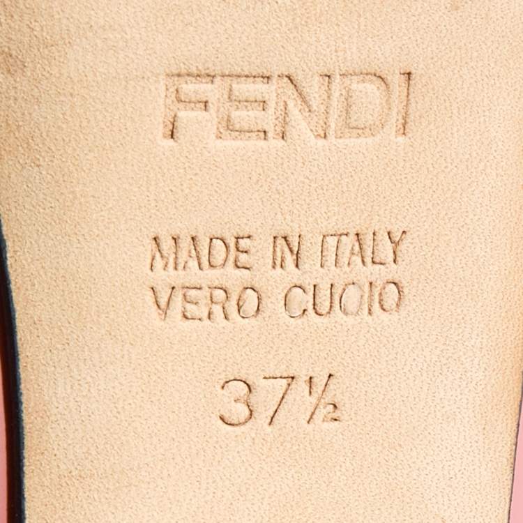 Pre Owned Fendi Pink Patent Leather Peep Toe Pumps Size 37.5