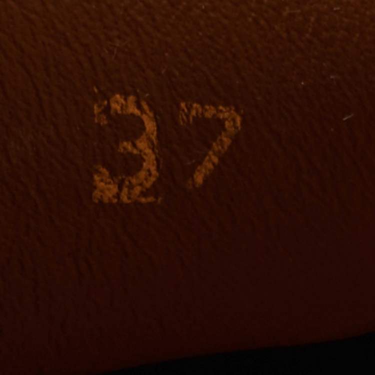 مملوكة مسبقًا Fendi Brown Leather FF Logo Slip On Loafers Size 37