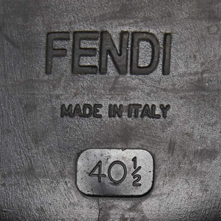 مملوكة مسبقًا Fendi Black Suede Calf Length Boots  Size 40.5