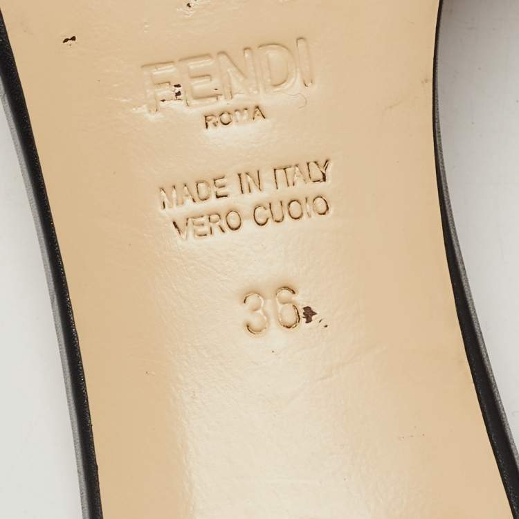 Pre Owned Fendi Brown Zucca Velvet Open-Toe Slide Sandals Size 36