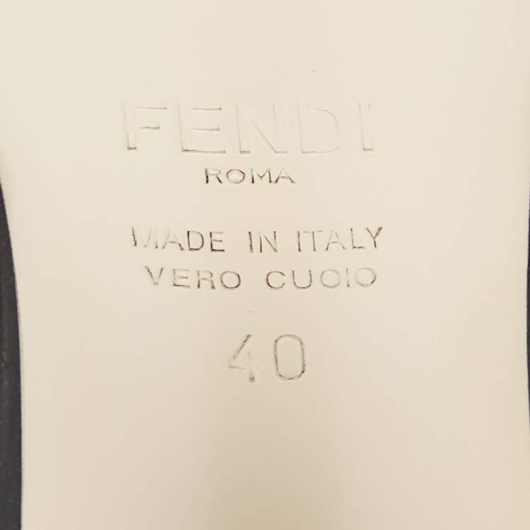 Pre Owned Fendi Black Perforated Leather and Fabric Colibri Pumps Size 40