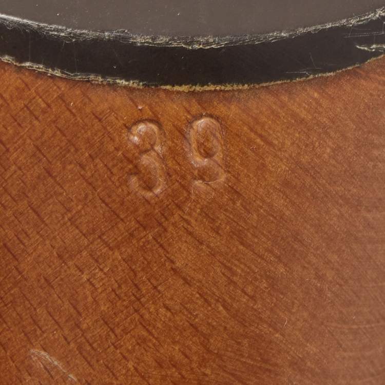 Pre Owned Fendi Brown Zucca Canvas and Patent Leather Platform Slide Size 39