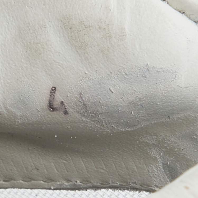 Pre Owned Fendi White Leather and Mesh Chunky Low Top Sneakers Size 40
