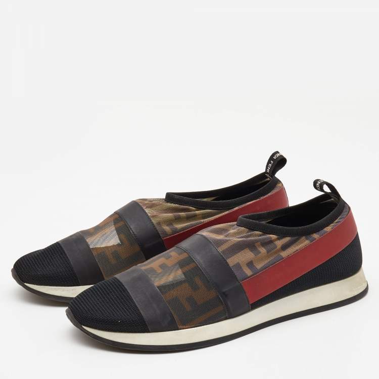 Fendi logo mesh sneakers deals