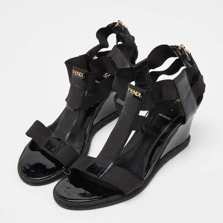 Fendi dark brown tobacco + black FF SANDALS 6.5 | eBay