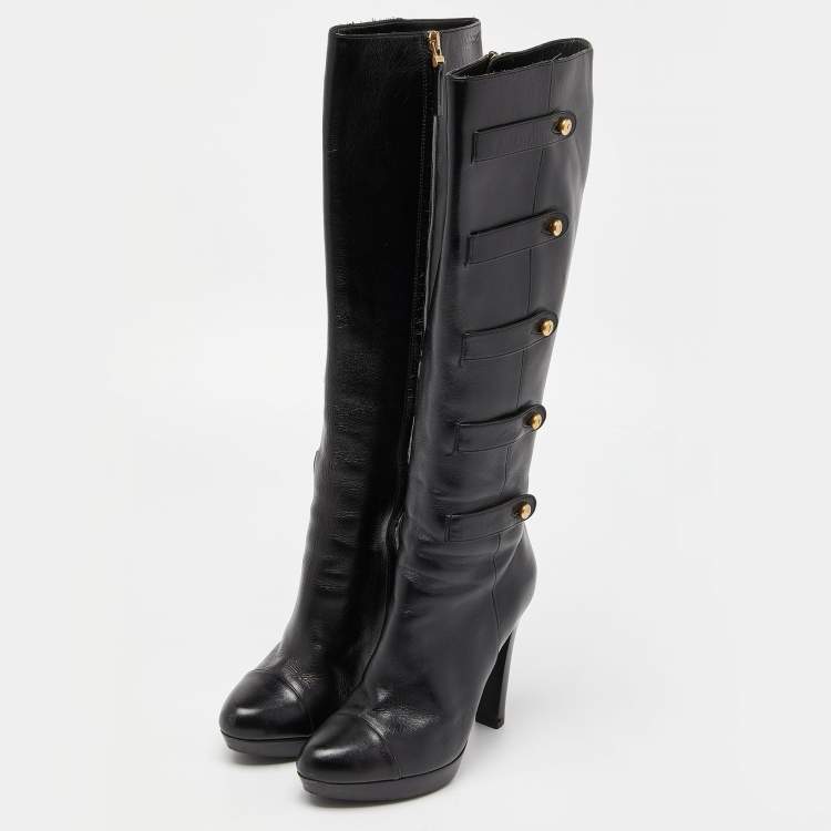 fendi black leather boots