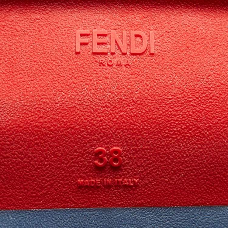 Pre Owned Fendi x Fila Tricolor Knit Fabric and Leather Mania Sock Sneakers Size 38