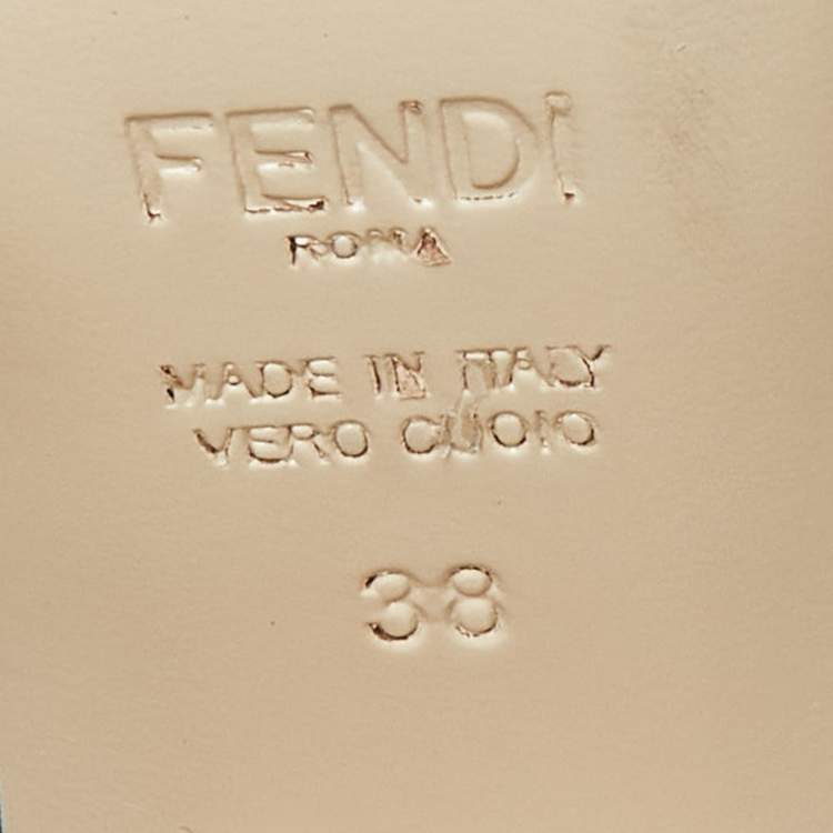 Pre Owned Fendi Black Leather Open Toe Mules Size 38