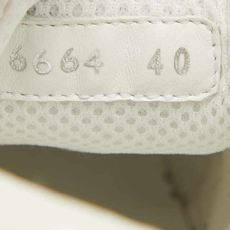 Pre Owned Fendi White Leather Low Top Sneakers Size 40