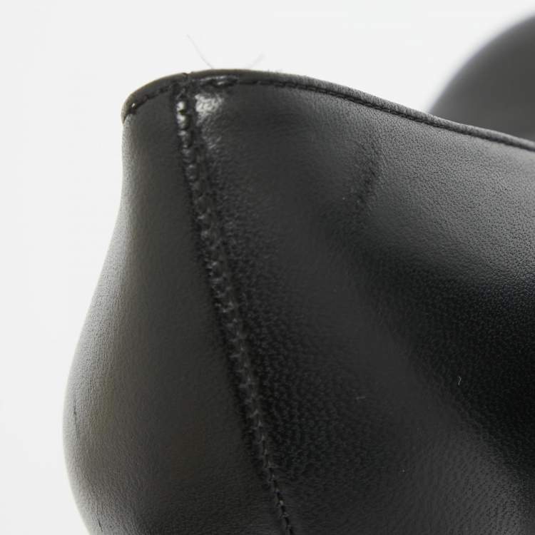 Pre Owned Fendi Black Leather Fendista Pumps Size 41
