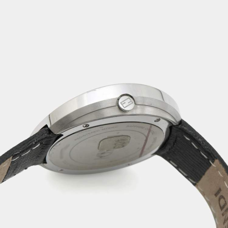 Pre Owned Fendi White Stainless Steel Leather My Way 35000M Women's Wristwatch 36 mm