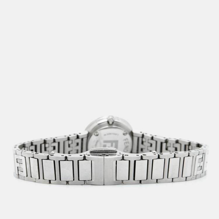Pre Owned Fendi Green Stainless Steel Forever Fendi F103110901 Women's Wristwatch 19 mm