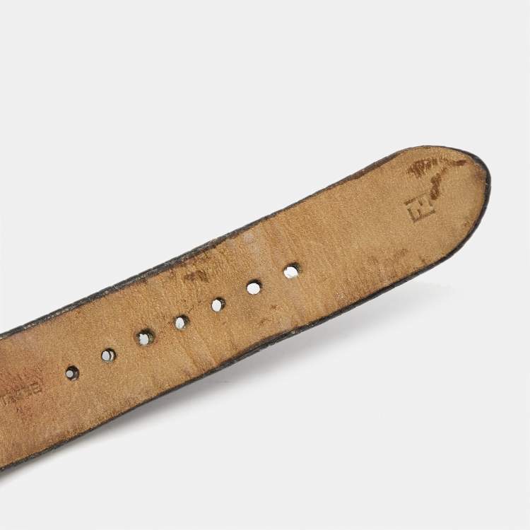 Pre Owned Fendi Mother of Pearl Gold Plated Stainless Steel Leather B.Fendi 3800G Women's Wristwatch 33 mm