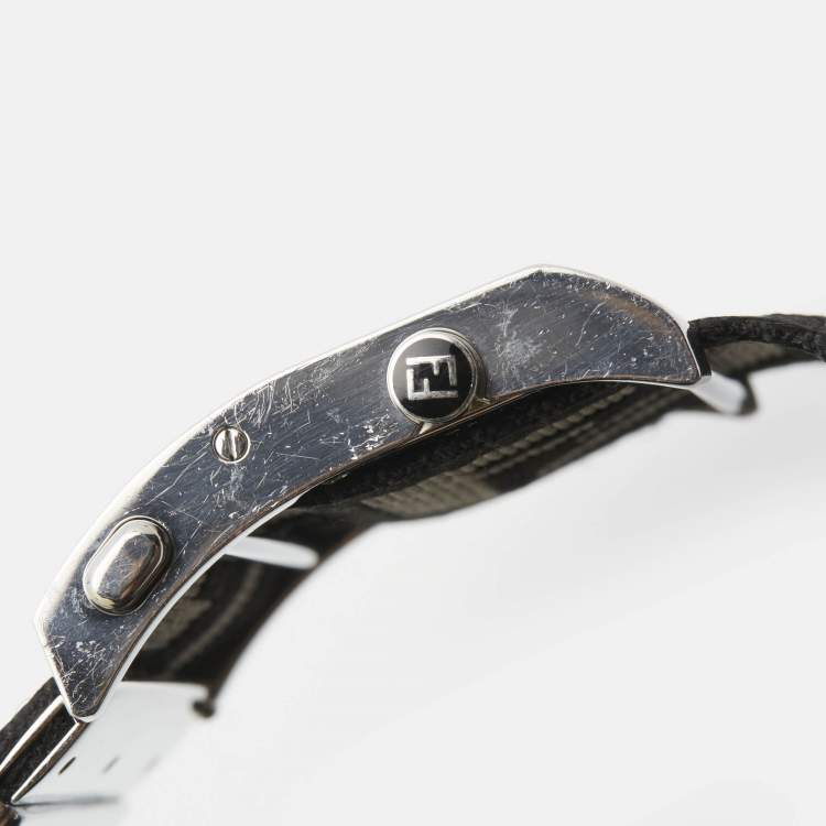 Pre Owned ساعة يد نسائية فندي اورولوغي 1120G ستانلس ستيل كريمية 45 مم