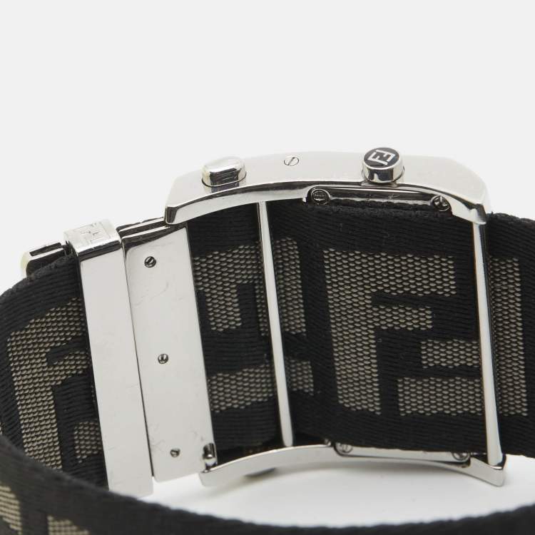 Pre Owned ساعة يد نسائية فندي اورولوغي 1120G ستانلس ستيل كريمية 45 مم