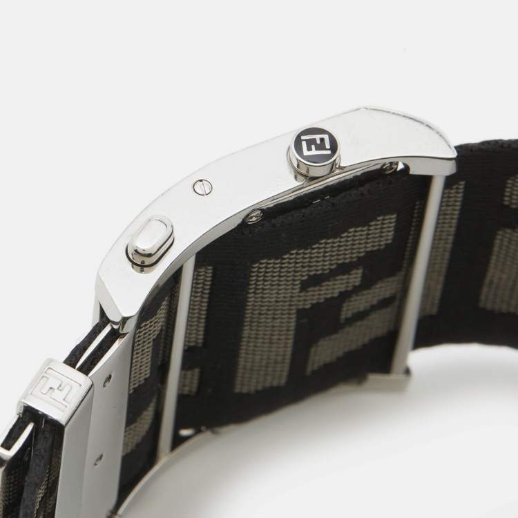 Pre Owned ساعة يد نسائية فندي اورولوغي 1120G ستانلس ستيل كريمية 45 مم