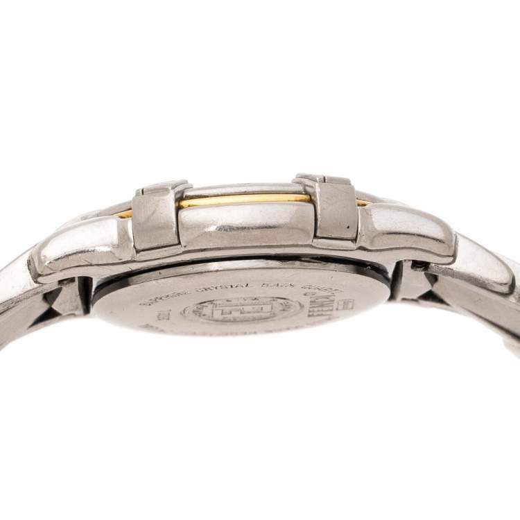 Pre Owned Fendi White Two-Tone Stainless Steel Vintage Orologi 3500L Women's Wristwatch 26 mm