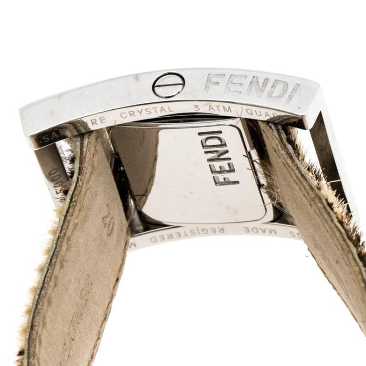 Pre Owned Fendi Red Stainless Steel Classic 5000 Women's Wristwatch 26MM