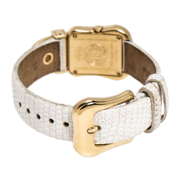 Pre Owned  Fendi Mother of Pearl Gold Plated Stainless Steel B.Fendi 3800L Women's Wristwatch 23 mm