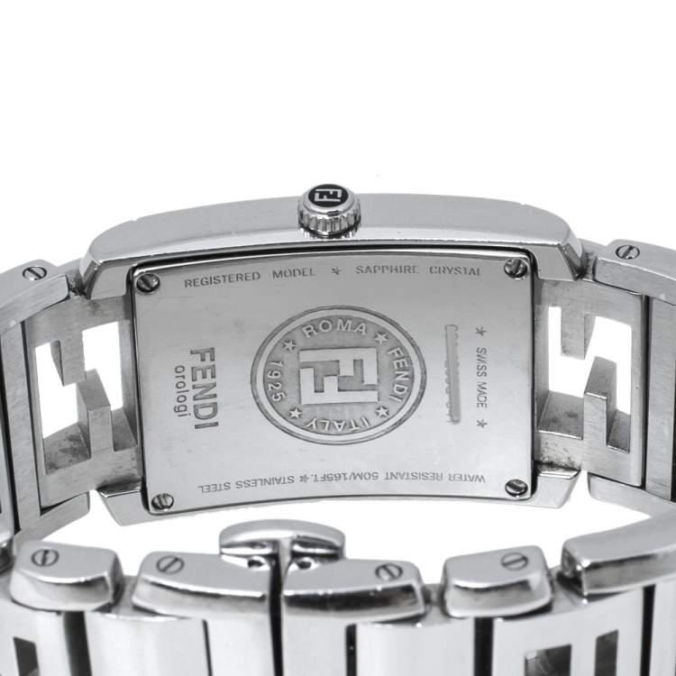مملوكة مسبقًا Fendi Silver Stainless Steel Orologi 1200G Women's Wriswatch 24 mm