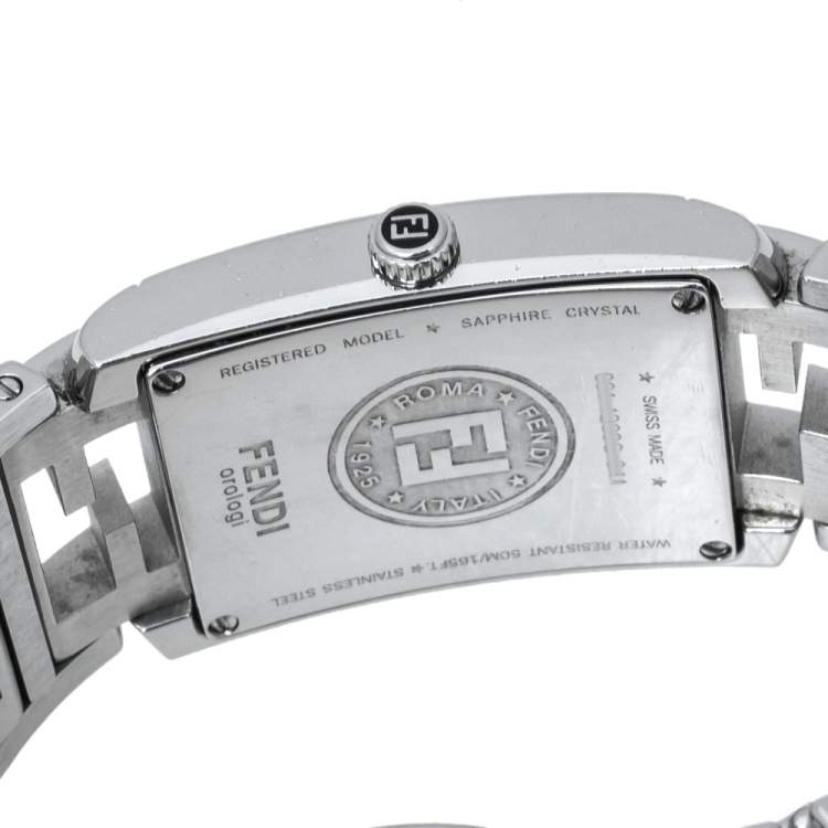 مملوكة مسبقًا Fendi Silver Stainless Steel Orologi 1200G Women's Wriswatch 24 mm