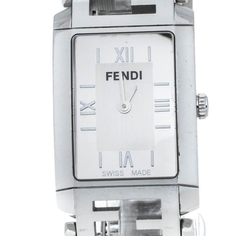 مملوكة مسبقًا Fendi Silver Stainless Steel Orologi 1200G Women's Wriswatch 24 mm