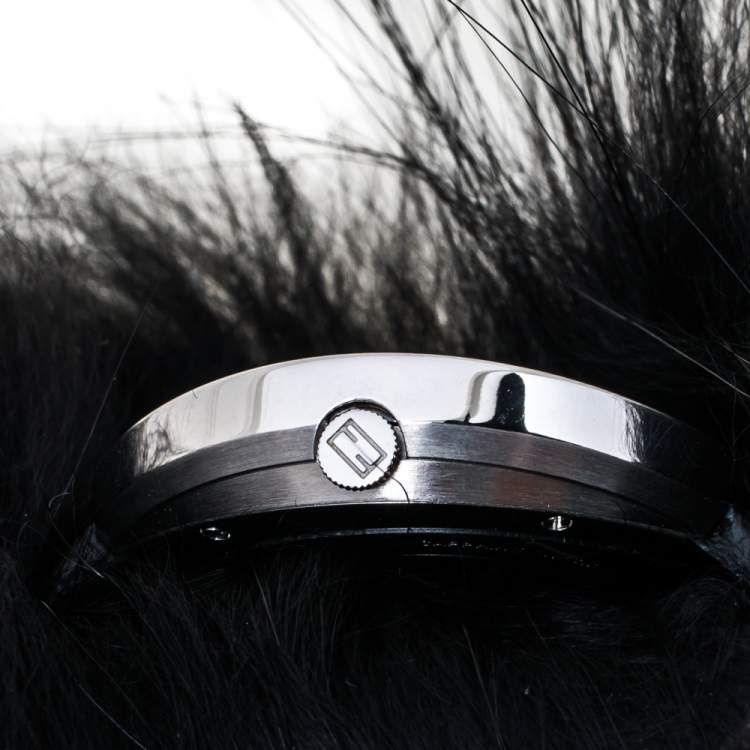 مملوكة مسبقًا Fendi Black Stainless Steel My Way Fur Glamy 35000M Women's Wristwatch 36 mm