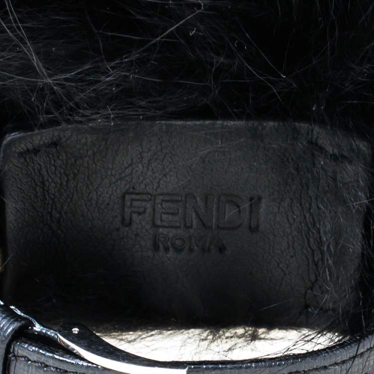 مملوكة مسبقًا Fendi Black Stainless Steel My Way Fur Glamy 35000M Women's Wristwatch 36 mm