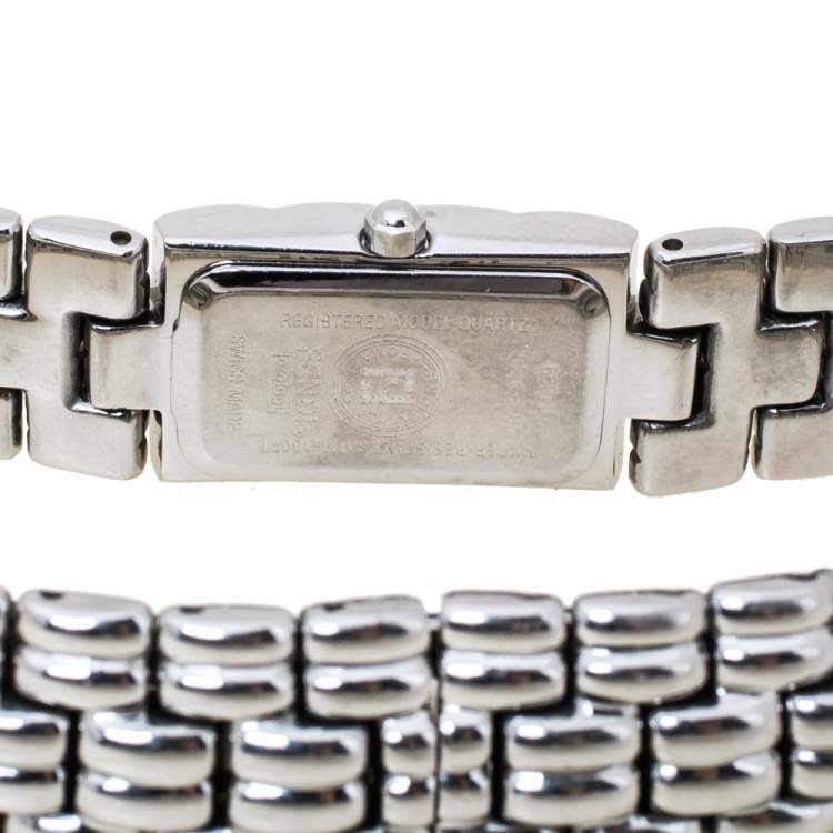 Pre Owned Fendi Salmon Stainless Steel 660L Women's Wristwatch 14 mm